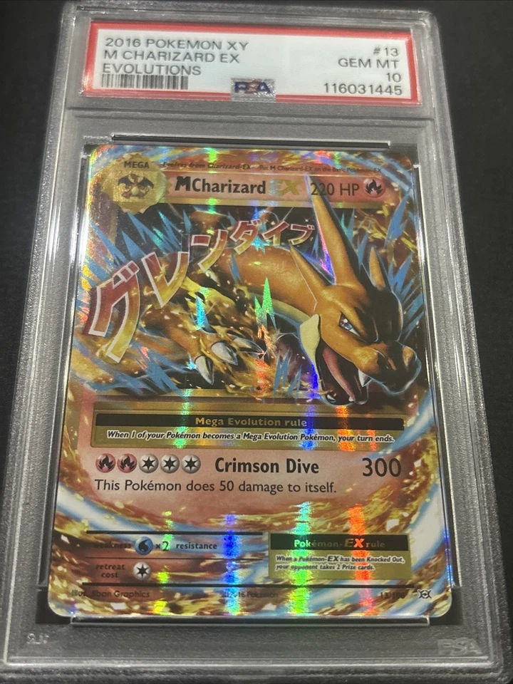 Pokémon TCG XY Evolutions 2016 M Charizard EX Holo Card 13/108 PSA 10 Gem Mint - Image 2 of 3