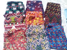 LuLaRoe Leggings OS Lot of 9 Spring Summer Bright floral fun variety Buttery sof