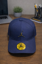 Nike Air Jordan Jumpman Metal Logo Navy Blue Cap Adjustable Snapback Fashion Gea