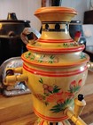 Vintage Vtg Lacquered Wooden Hand Painted Khokhloma Samovar Wood Wooden Jar Pot — photo 7