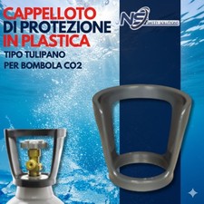Cappellotto di protezione in pvc tipo tulipano colore nero per bombola co2