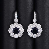 Innolea Blauer BlüTen-Zirkonia-OhrhäNger Aus Kupfer – FüR Edle AnläSse