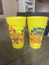 1970s Lot of 2 Vintage McDONALD'S Cups Apple Pie Tree, Mayor McCheese Etc