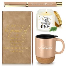 4 Pcs Thank You Gifts Set for Men Women Christmas Employee Coworker Gifts Ins...