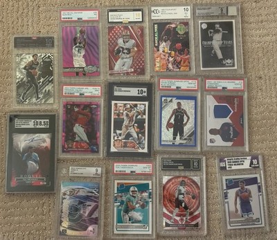 Rookie Cards Graded Card AUTO 20+ cards RC Autos Inserts Sports Card Lot