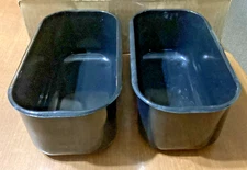 Refrigerator Containers Set of 2 Vintage Enamel Granite 10" x 5" Kitchenware