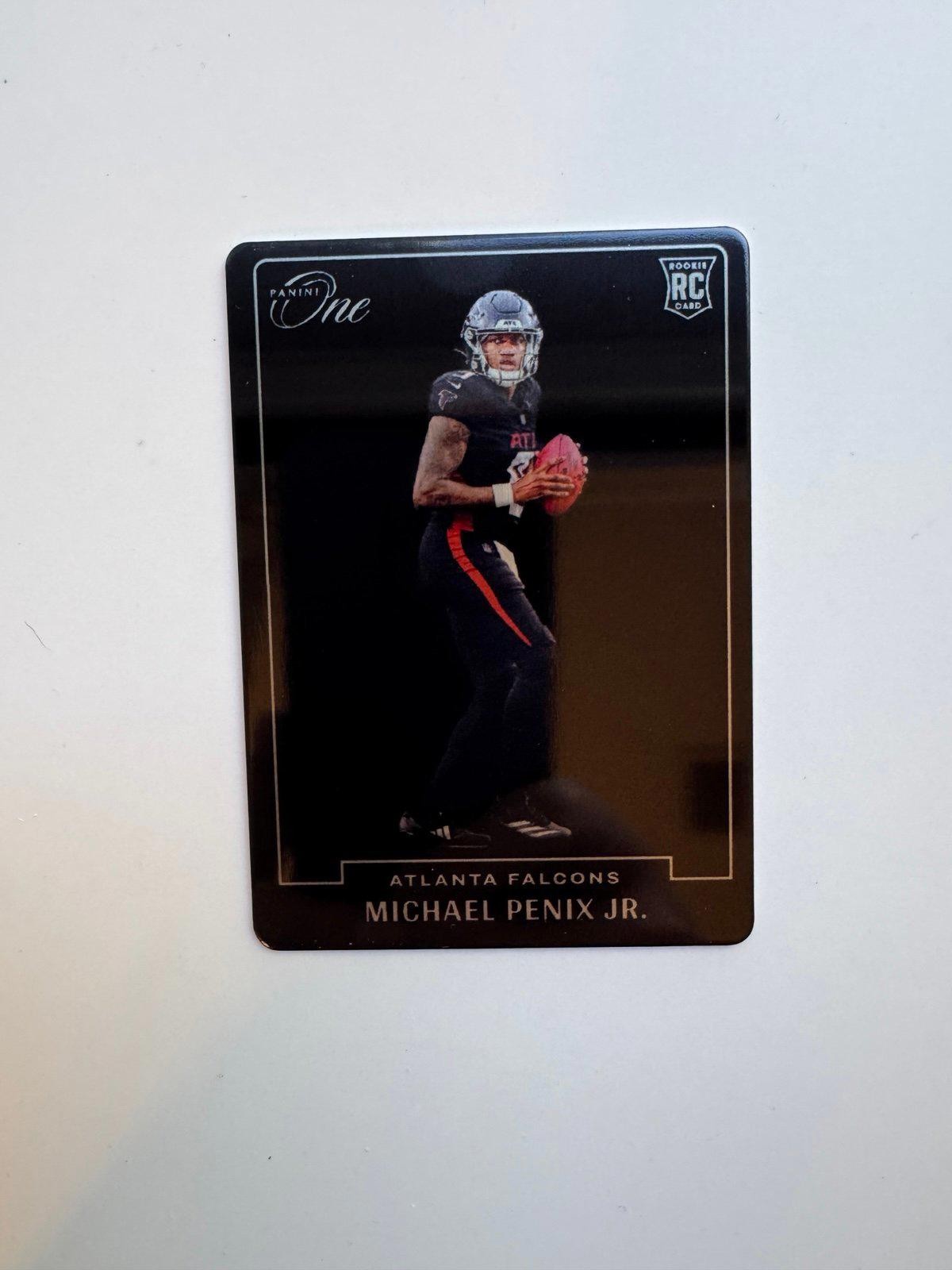 2024 Panini One MICHAEL PENIX JR. RC BLANK SLATE METAL #BS-MPJ CASE HIT SSP
