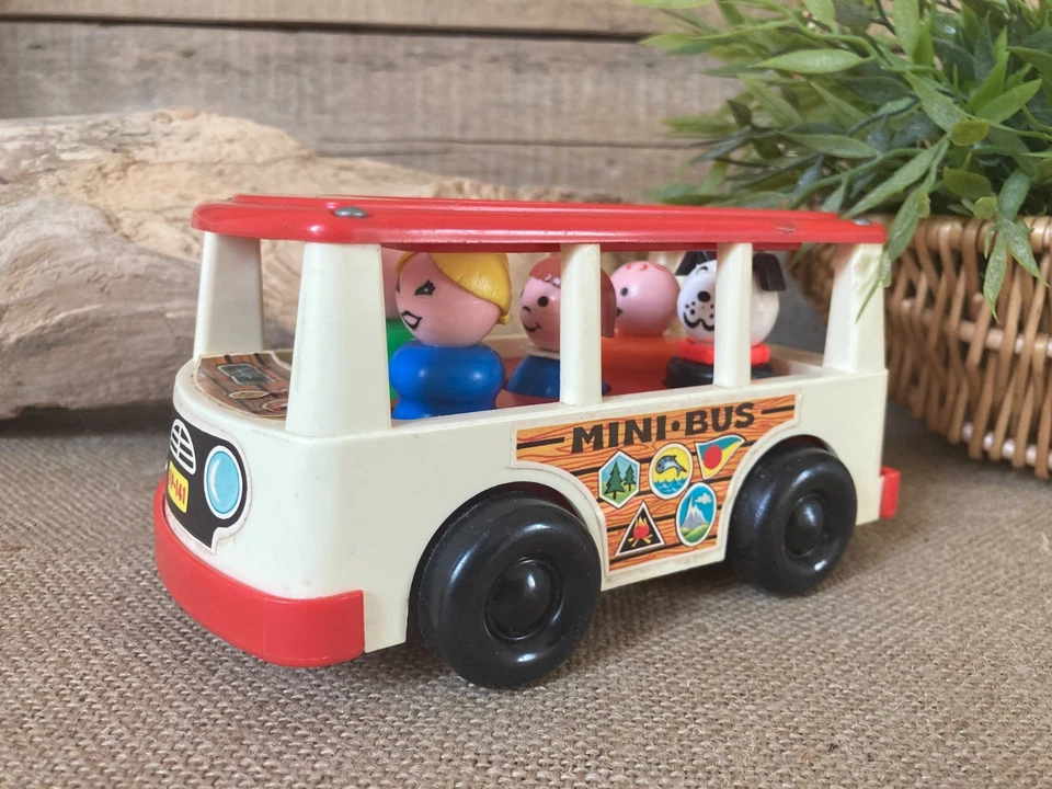 626⚜️ Ancien Jouet Mini Bus Véhicule Fisher Price Réf 141 Année 1969 - Photo 1/4