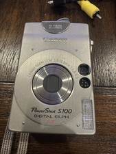Retro CANON PowerShot S100 Digital ELPH 2.1MP Digital Camera Tested Japan