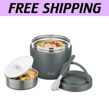 32OZ Vacuum Insulated Stainless Steel Bento Box - Leakproof Hot Food Jar