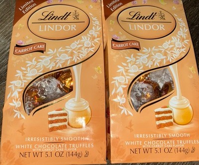 Lindt ~ 2-Bags Carrot Cake White Chocolate Truffles 5.1 oz Each ~ 09/30/2026