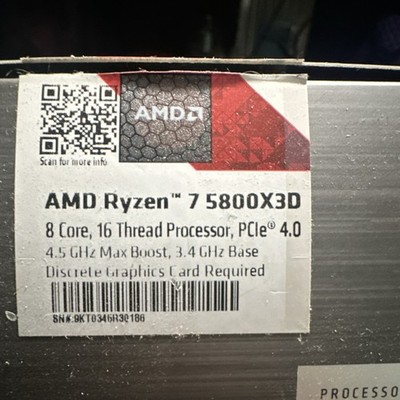 Ryzen7 5800x3d ddr4 8gb×4 32gb AMD Ryzen 7 5800X3D 8-Core 16-Thread 4.5GHz PCIe 4.0 Socket AM4