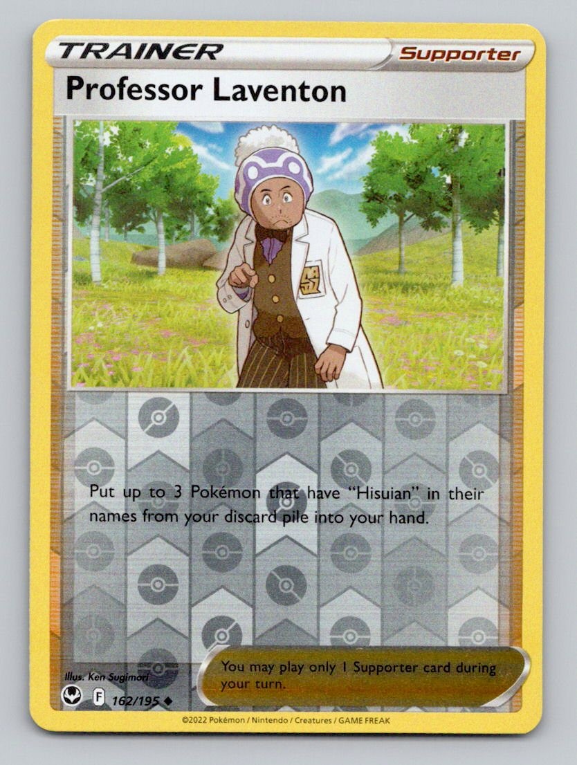 Reverse Holo Professor Laventon 162/195 Uncommon Silver Tempest Pokemon