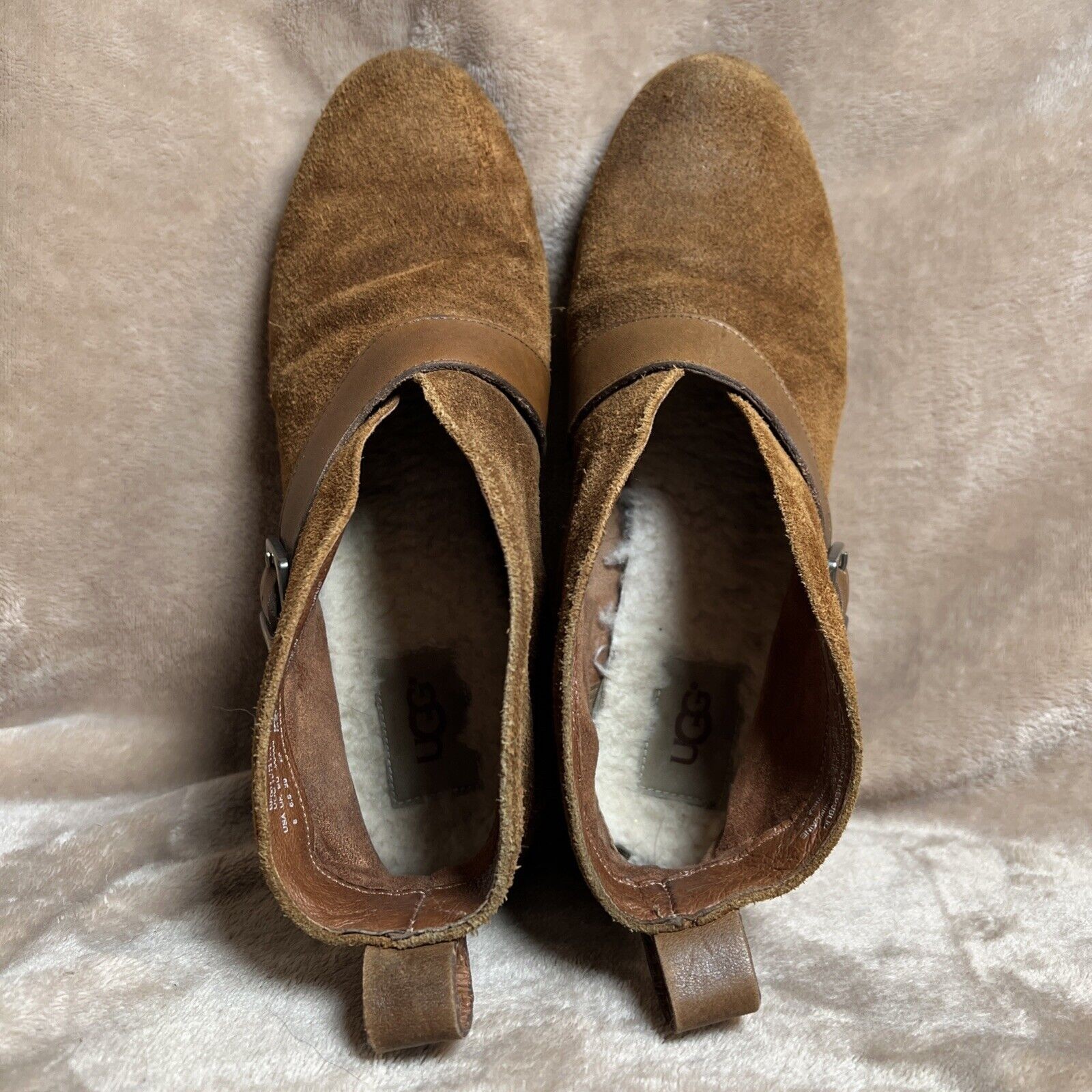 UGG Australia Wright Belted Boot Brown Suede Leat… - image 6