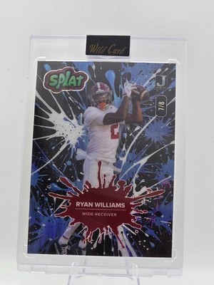 2025 Wild Card Splat Ryan Williams Rookie RC Alabama SN 7/8 Blue White SSP