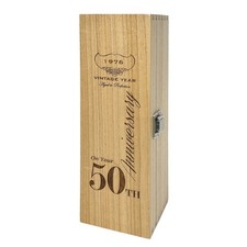 50th Wedding Anniversary Gift 1976 Wooden Champagne Wine Whisky Gift Box HING12