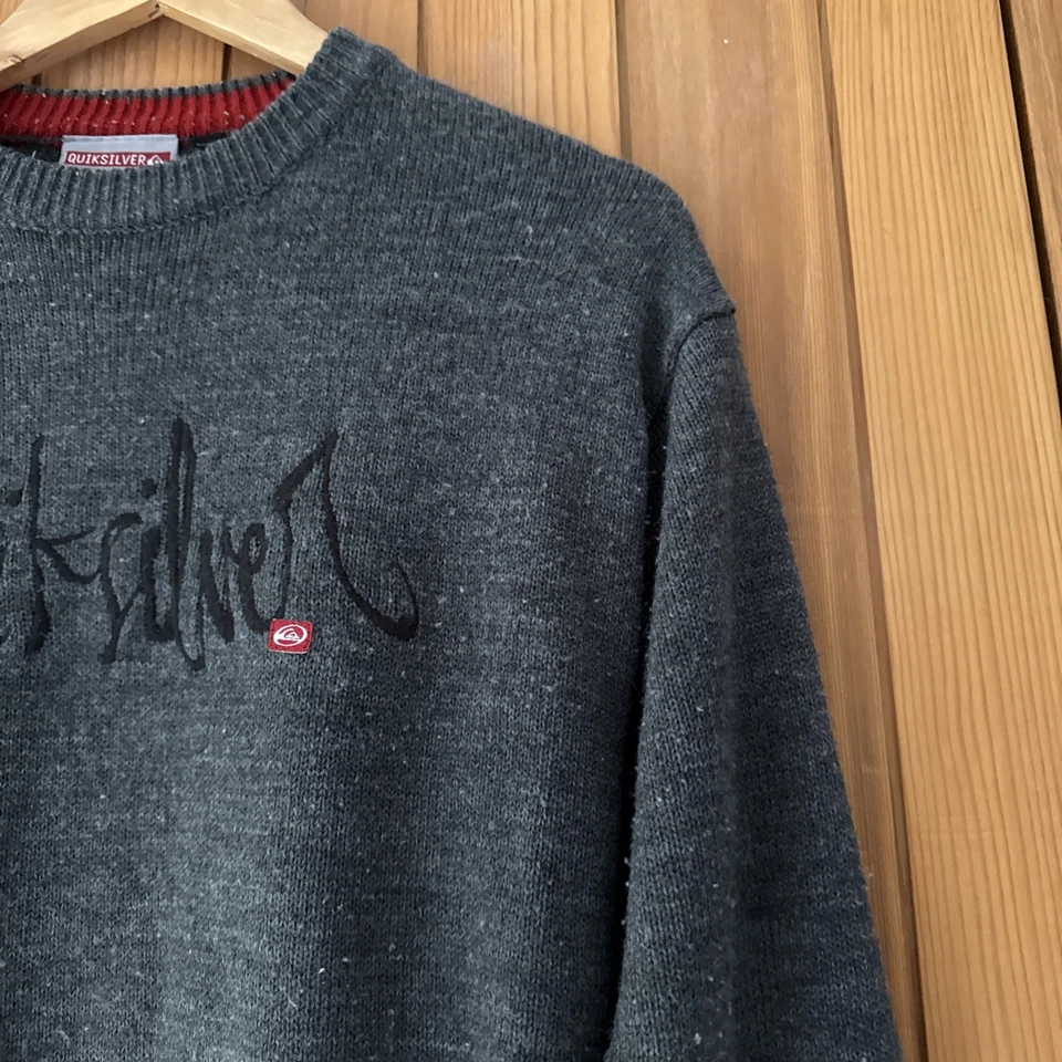 Vintage 90s Y2K Quicksilver Crewneck Sweater Mens Small Surf Skate Soft Knit - Image 4 of 4