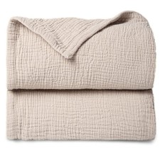 Muslin Quilt Blanket Crib Blanket for Baby and Toddler47x47 InchesIvory