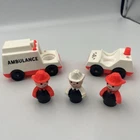 Fisher Price Little People Lot Ambulance Cars People Vintage