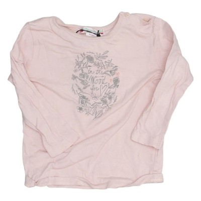 Bonpoint, Langarmshirt, Größe: 86, Pink, Baumwolle, Print, Mädchen #hyh