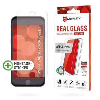 DISPLEX Real Glass + Case für Apple iPhone 6/7/8/SE (2022)