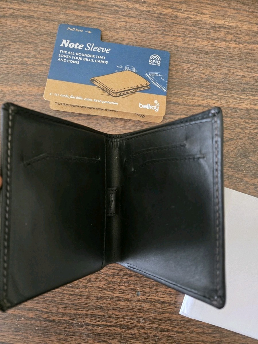 bellroy leather note sleeve wallet black rfid Bellroy Note Sleeve Wallet Color Black