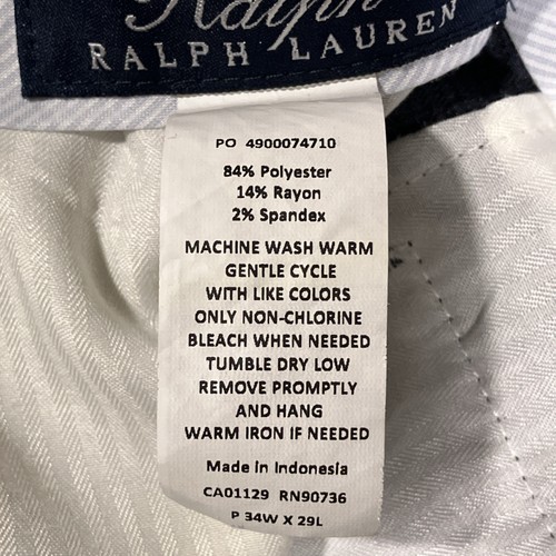 Ralph Lauren Dress Pants Mens 34x29 (Actual 32x27.5) Blue Formal Old Money - Picture 7 of 14
