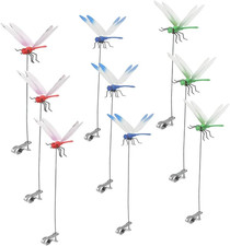 9 Pack Dragonfly Clip,3D Dragonfly Garden Stakes Decor,Fly Deterrent,Dragonfly H