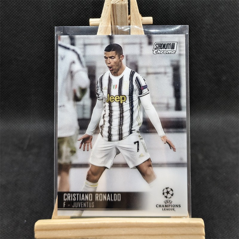 Cristiano Ronaldo CR7 2021 Stadium Club Chrome Juventus UEFA Champions League view 1