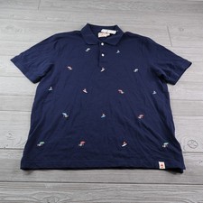 NEW Brooks Brothers Red Fleece Polo Shirt Men's XL All Over Print Embroidery NWT