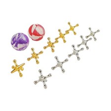 Jacks Game Table Games Gold and Silver Toned Jax Old School Jax Game Toys for