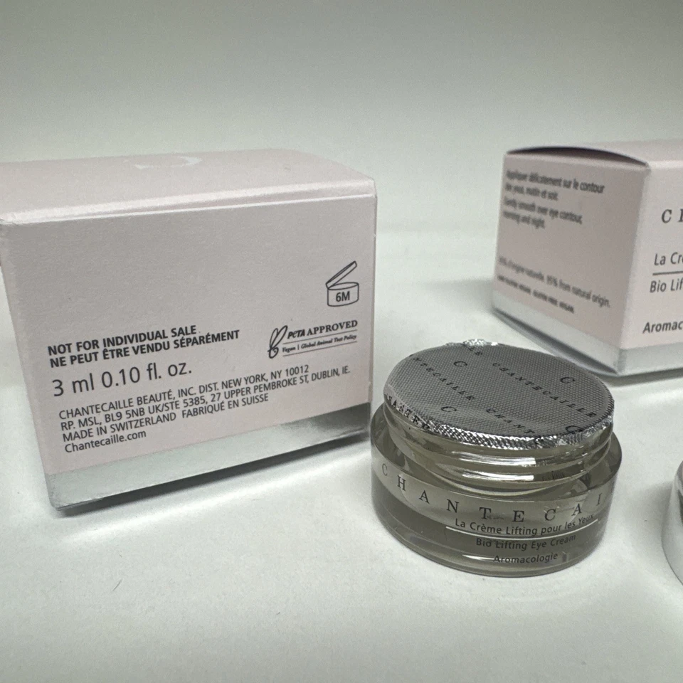 2 Chantecaille Bio Lifting Crema de Ojos 3ml/0,10 Oz cada una Nueva en Caja Foto 3 de 3