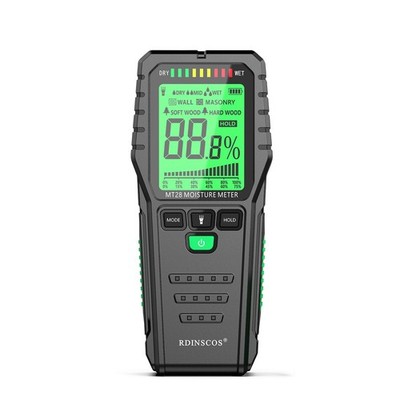 Pinless Moisture Meter for Wood Concrete   Digital Moisture Tester with 3-Col...