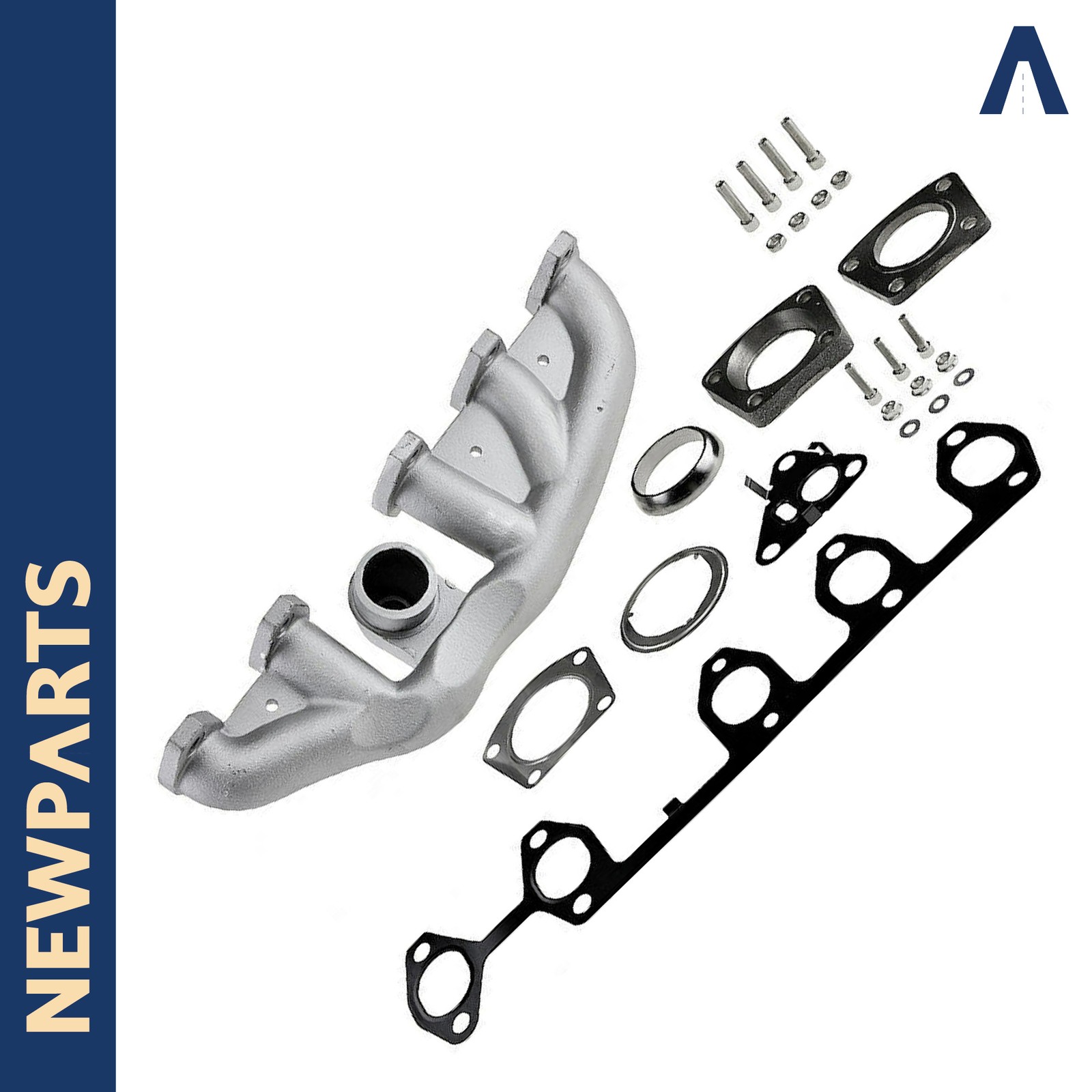 Collecteur échappement VW Touareg 2.5 R5 TDI pour réparation fuite et sifflement turbo 070253017A