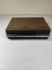 Vintage Realistic 36 Cassette Tape Storage Box Faux Wood 3 Drawers Stackable