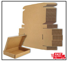 6X4X1 Inches Small Shipping Boxes Set of 50 - Brown Mailer Corrugated Cardboard