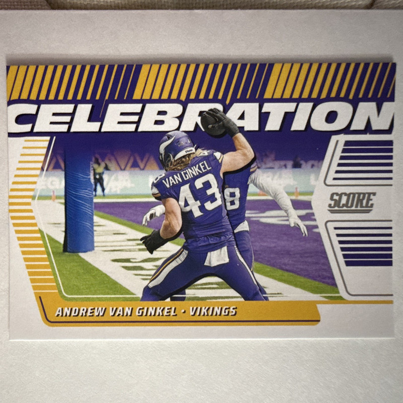 Panini 2025 Score Andrew Van Ginkel CA-ANV Minnesota Vikings Celebration Insert