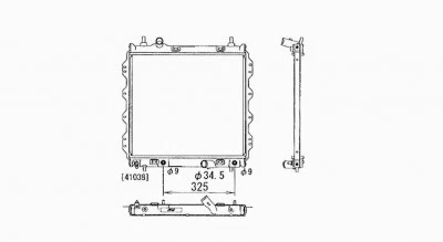 Radiador para 01-10 Chrysler PT Cruiser L4 fila única (sin turbo) Foto 2 de 4
