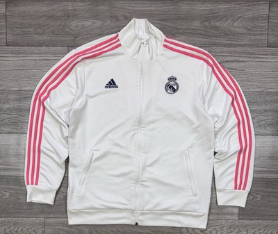 Real Madrid Adidas 2020 Training Track Jacket White Size Men's XL