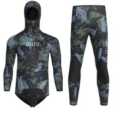 NEW Wetsuit for Men, 2 Piece, Hooded, 3.5mm Open Cell, Blind Seam CR, Size...