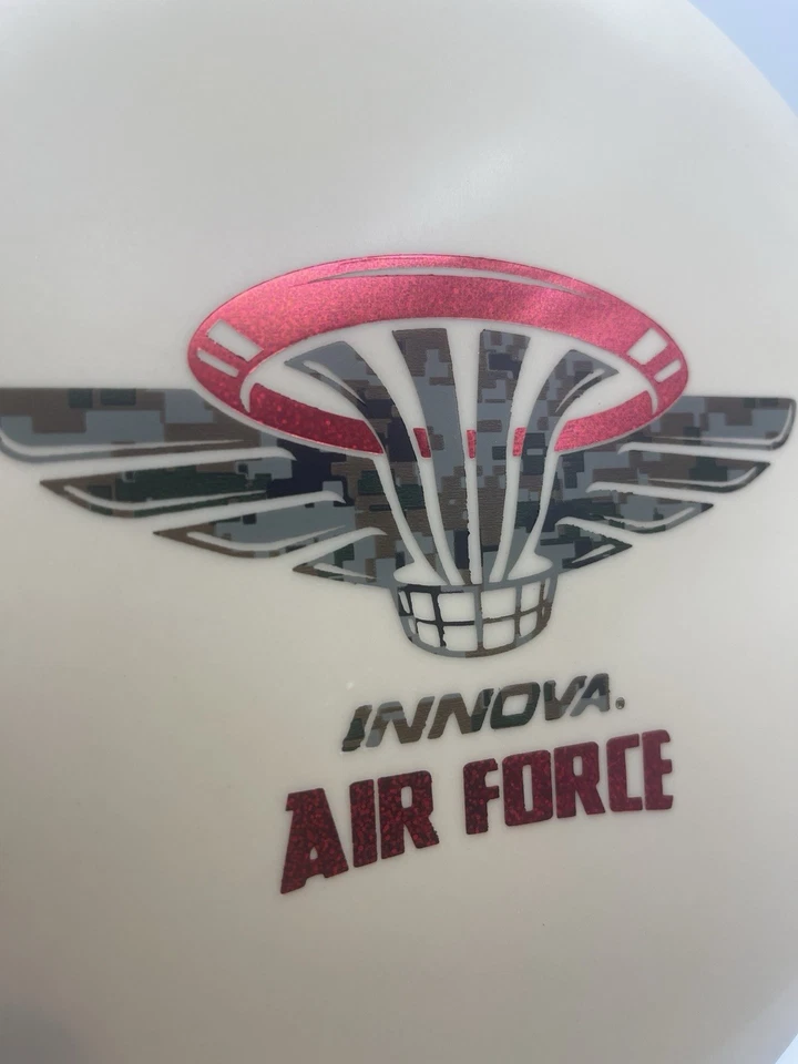 2016 XXL Glow Air Force KC Pro Cl Aviar 175gDigital/Red sparkle innova disc golf - Image 2 of 4