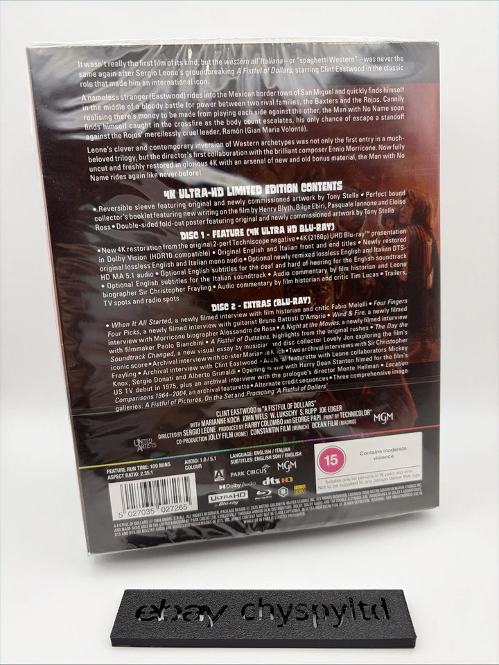 Dollars Trilogy Arrow 4K Limited Edition-SEALED The Good, The Bad And The Ugly  - Image 3 of 4