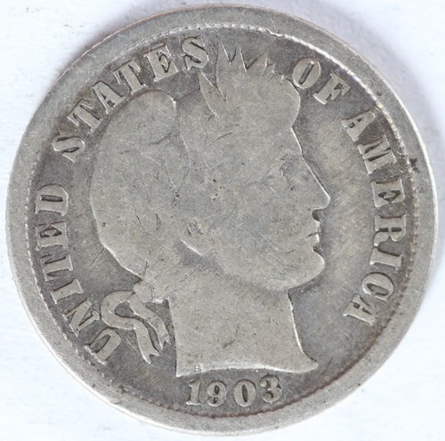 VG+ 1903 O Barber Dime