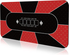 180X90Cm Poker Mat for Table - Professional Casino Layout with Non-Slip Rubber B