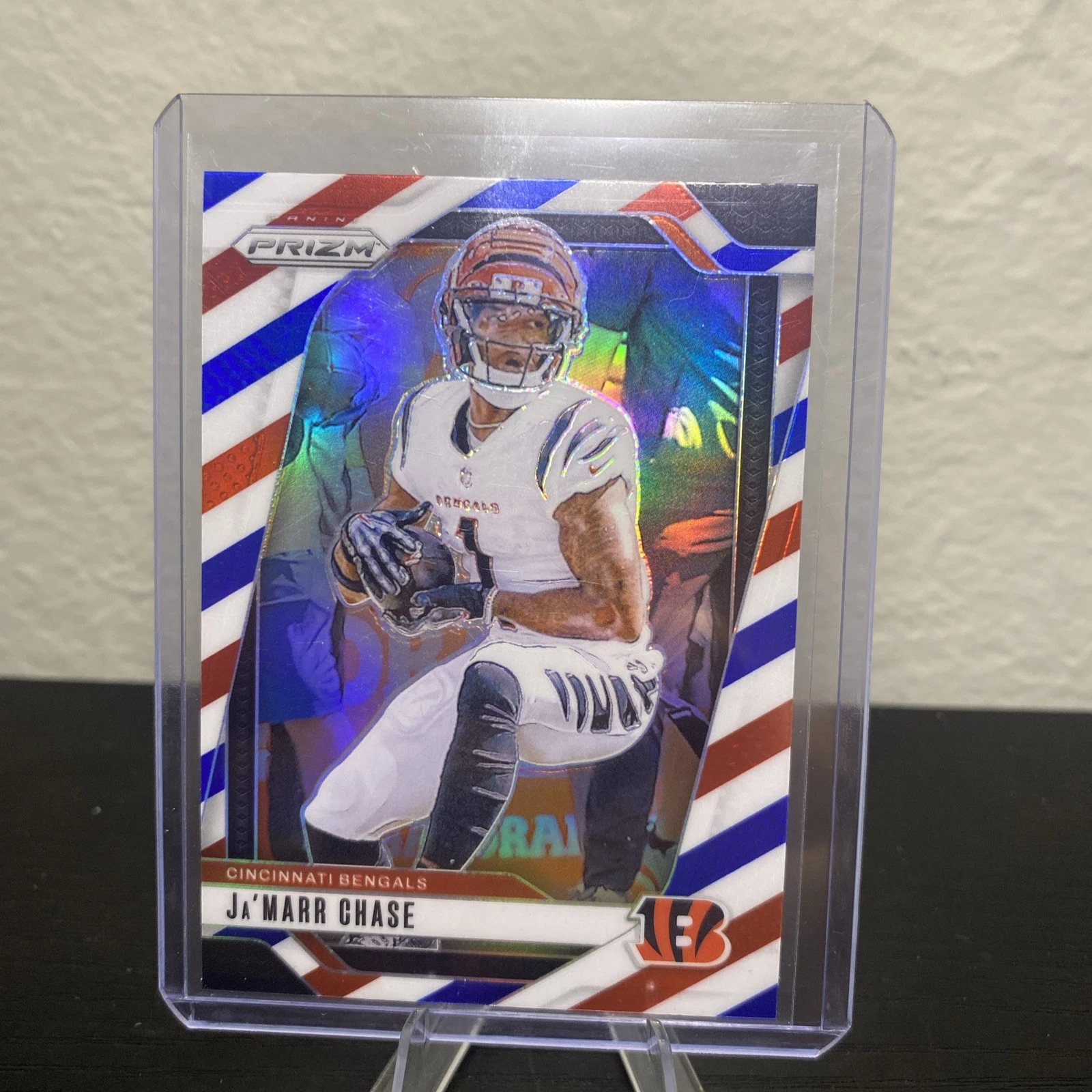 2024 Panini Prizm - Ja'Marr Chase #57 Red White & Blue Prizm