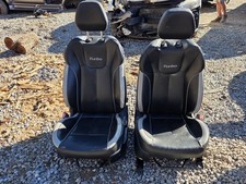 2012-2015 Hyundai Veloster Driver And Passeng Front Bucket Seats Black Leather