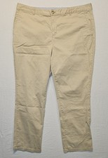 L.L. Bean Chino Pants Womens 18W Regular Khaki Brown Favorite Fit Tan 294032