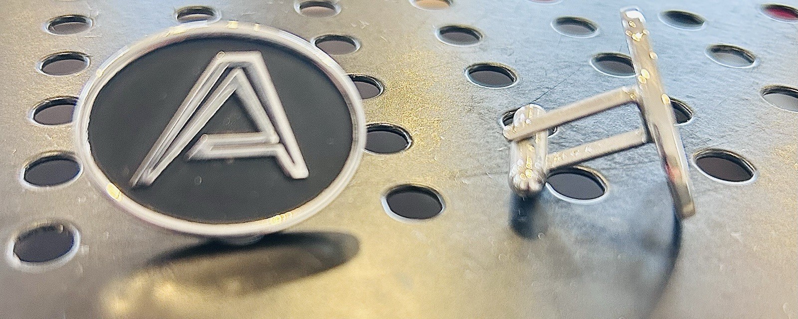 Initial A Cufflinks vintage Monogram Cuff Links H… - image 2