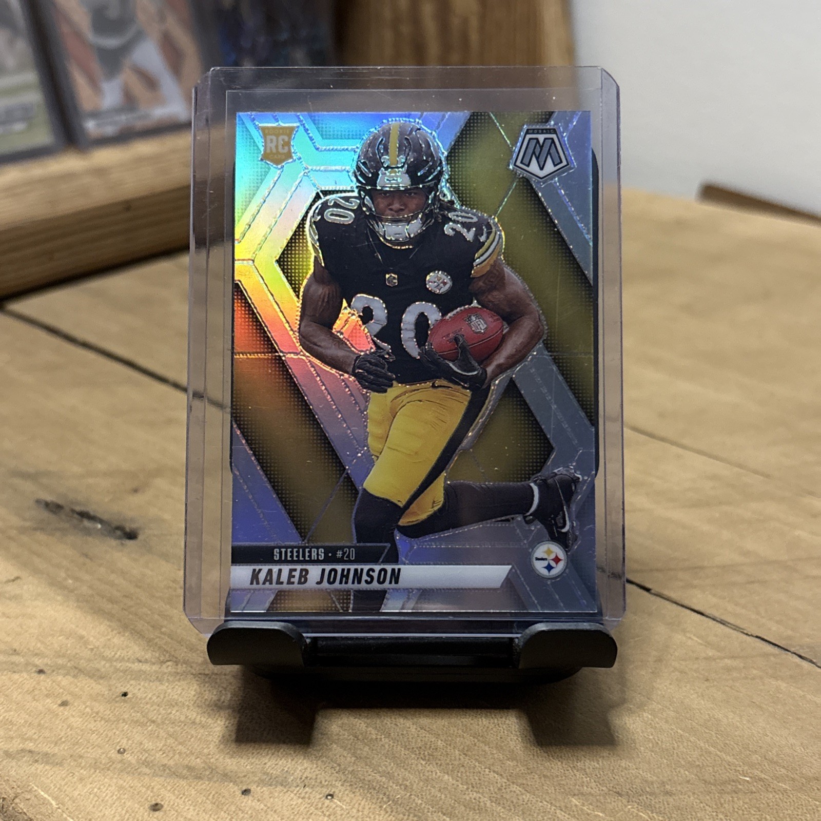 2025 Panini Mosaic Football True Silver #315 Kaleb Johnson RC