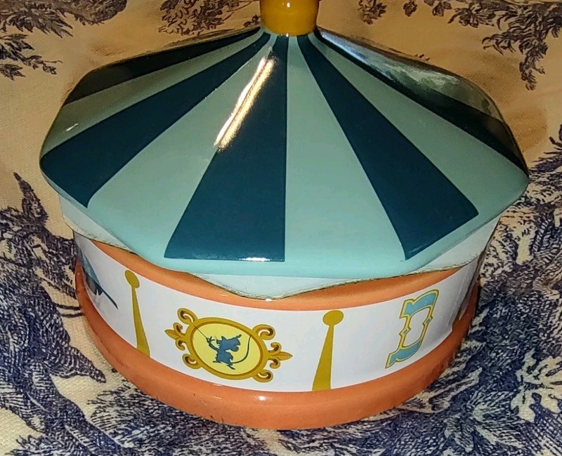 Disney Parks Dumbo The Flying Elephant Circus Tent Trinket Box Candle Holder NWT